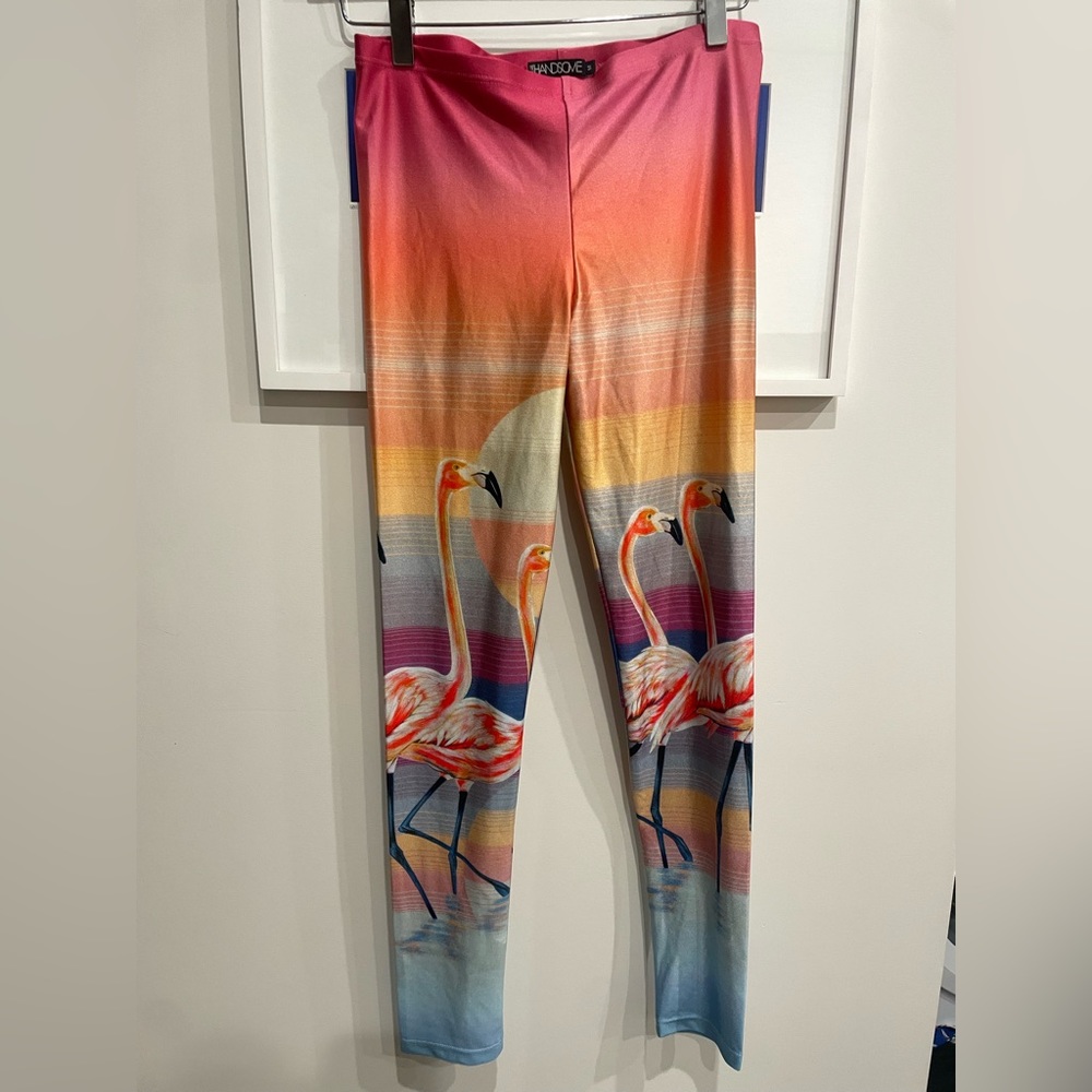 We are handsome leggings - flamingo print